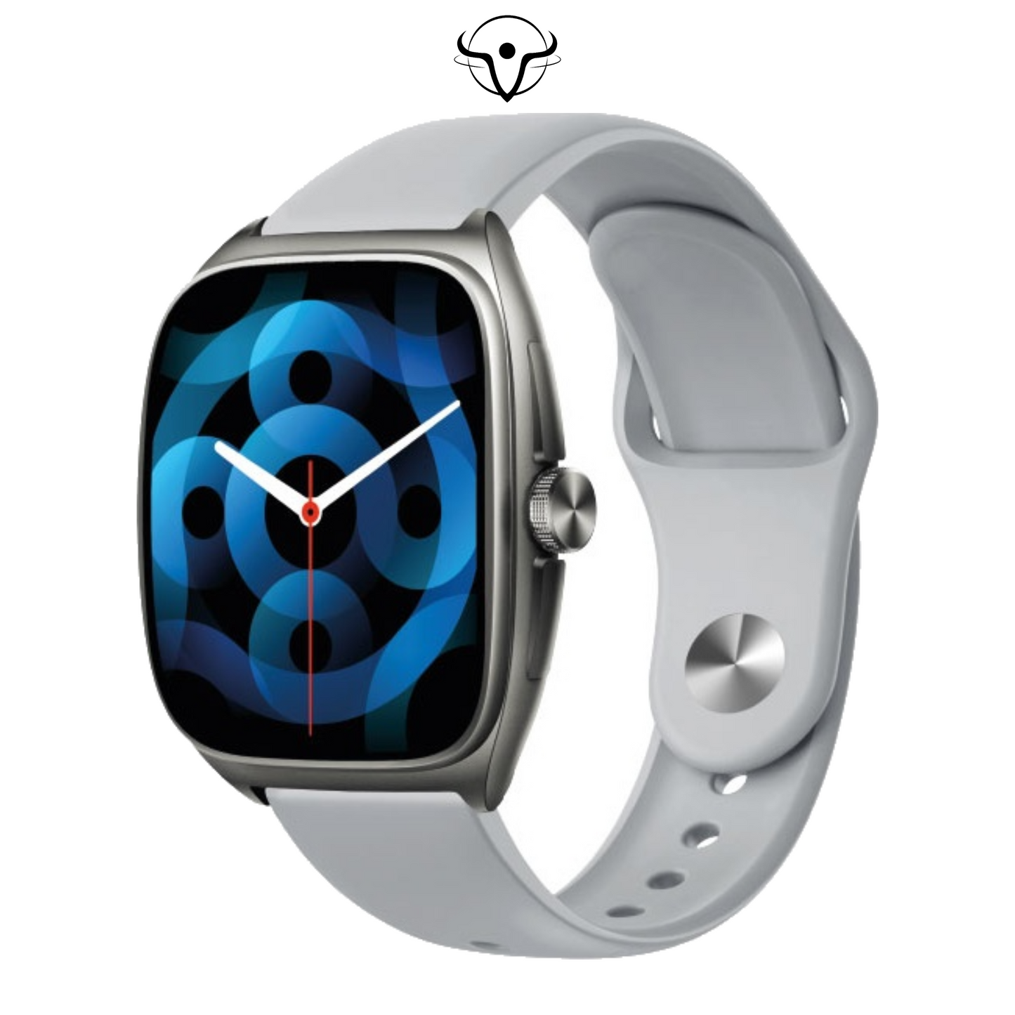 SKIN ENKO Smartwatch - Argento Scuro con Bracciale Gomma Grigio