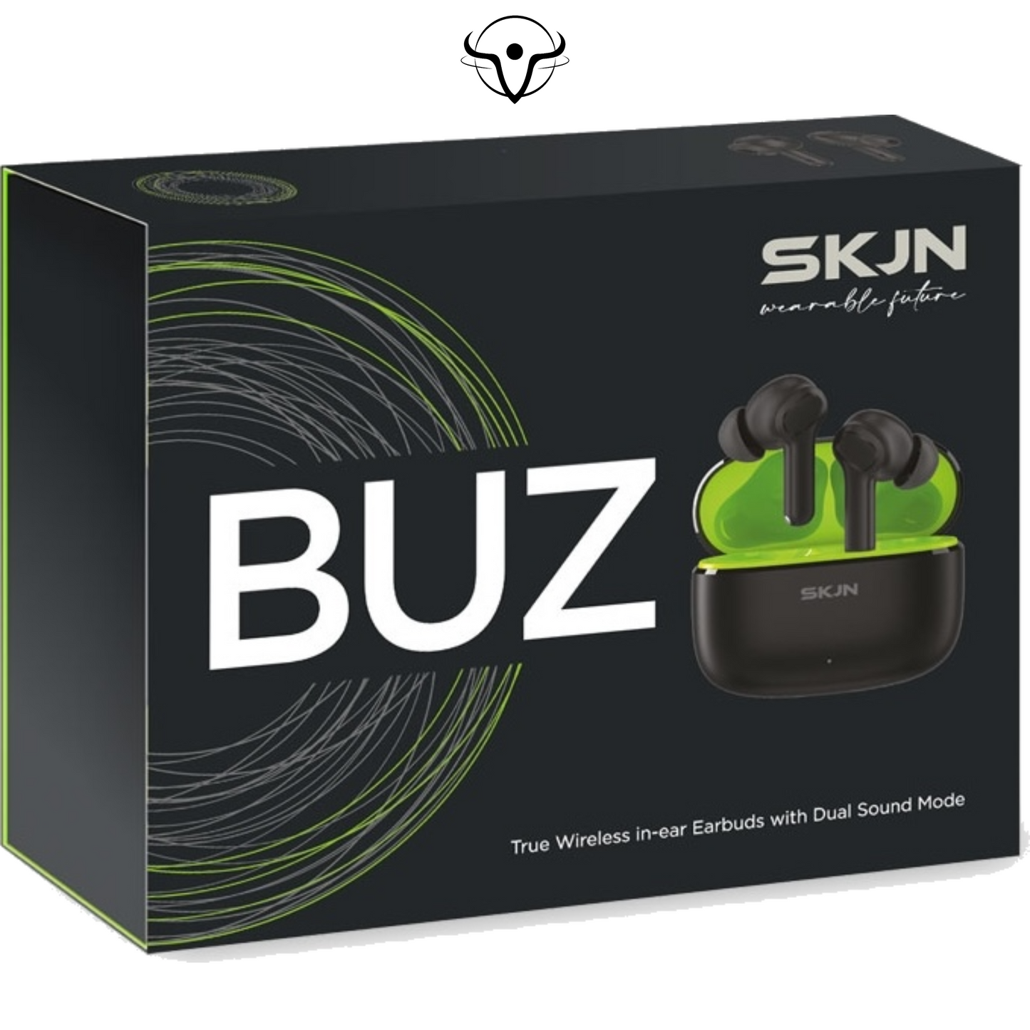 SKIN BUZ Earbuds - Nero-Lime